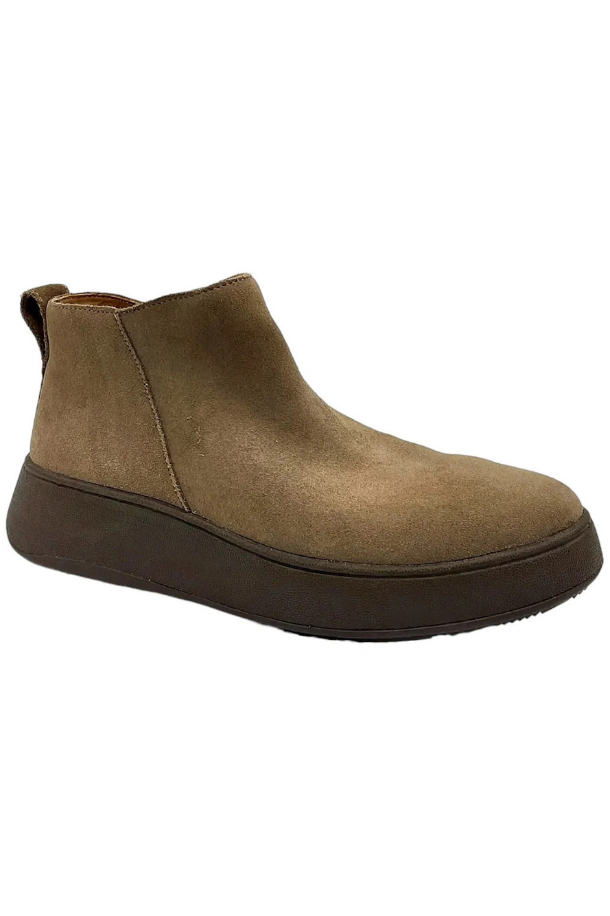 Fitflop Men's F-Mode Suede Flatform Zip Ankle Boots Taupe - Medium